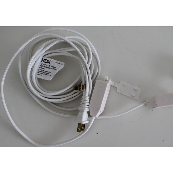 HDX Twin Indoor Sofa Extension Cord 6 FT Each Side Split 16 AWG - Picture 3 of 3